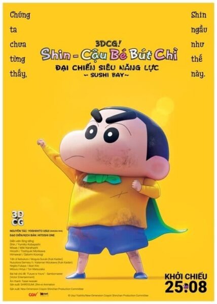 Ảnh bìa Shin Cậu Bé Bút Chì: Đại Chiến Siêu Năng Lực Sushi Bay